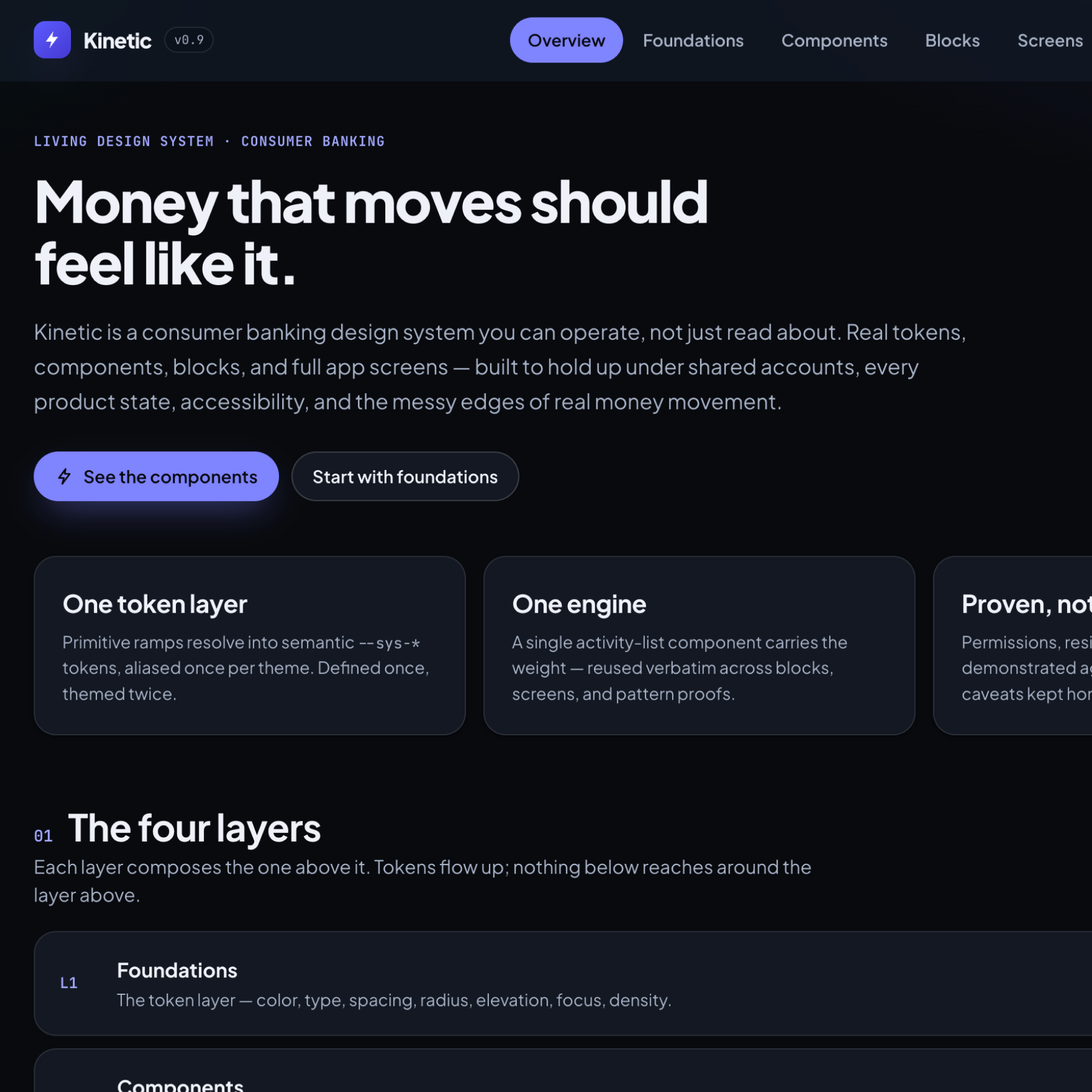 Kinetic, a consumer banking design system